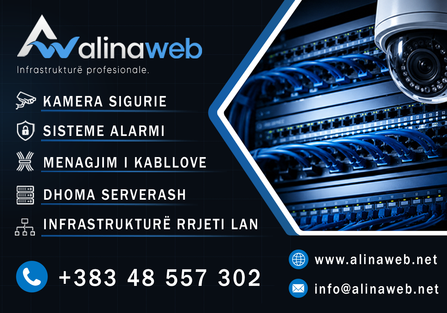 AlinaWeb business card